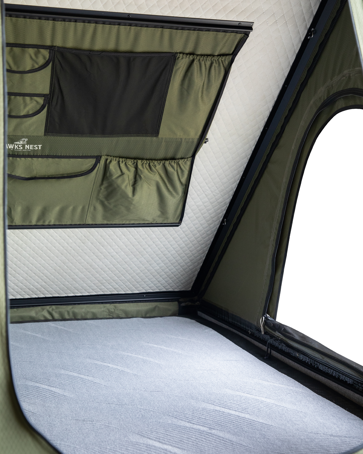 Hawk's Nest V2 Rooftop Tent - Low-Pro - Green
