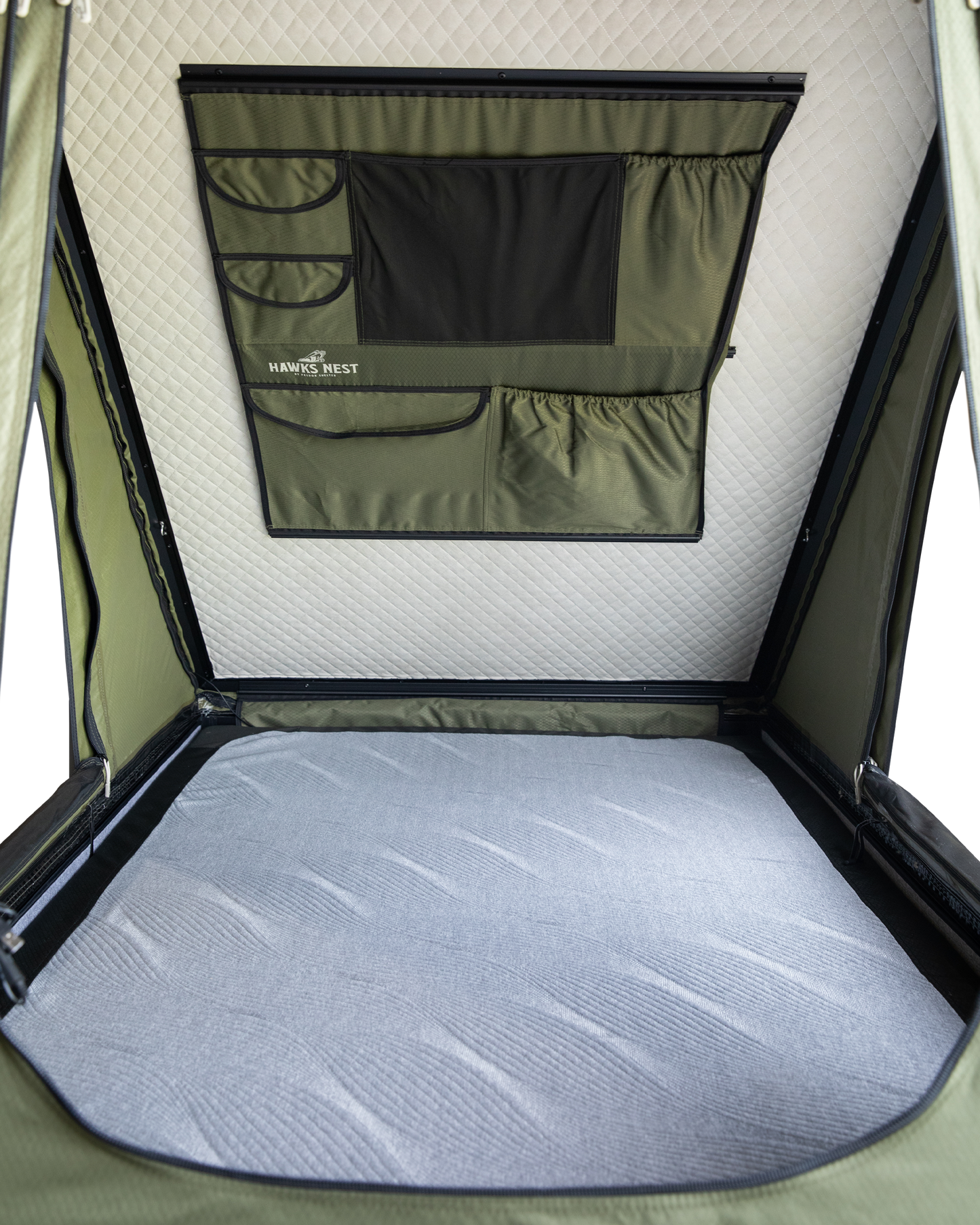 Hawk's Nest V2 Rooftop Tent - Low-Pro - Green