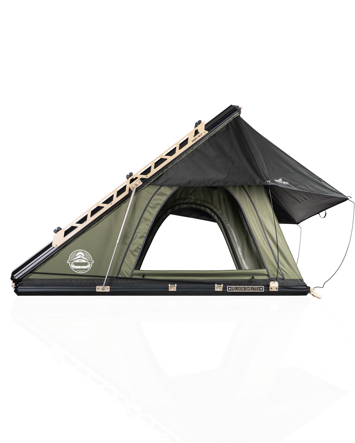 Hawk's Nest V2 Rooftop Tent - Low-Pro - Green