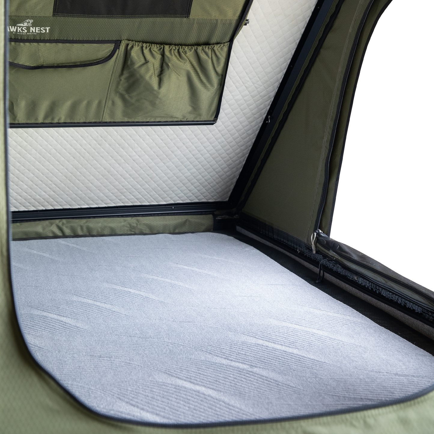 Hawk's Nest V2 Rooftop Tent - Wide - Green