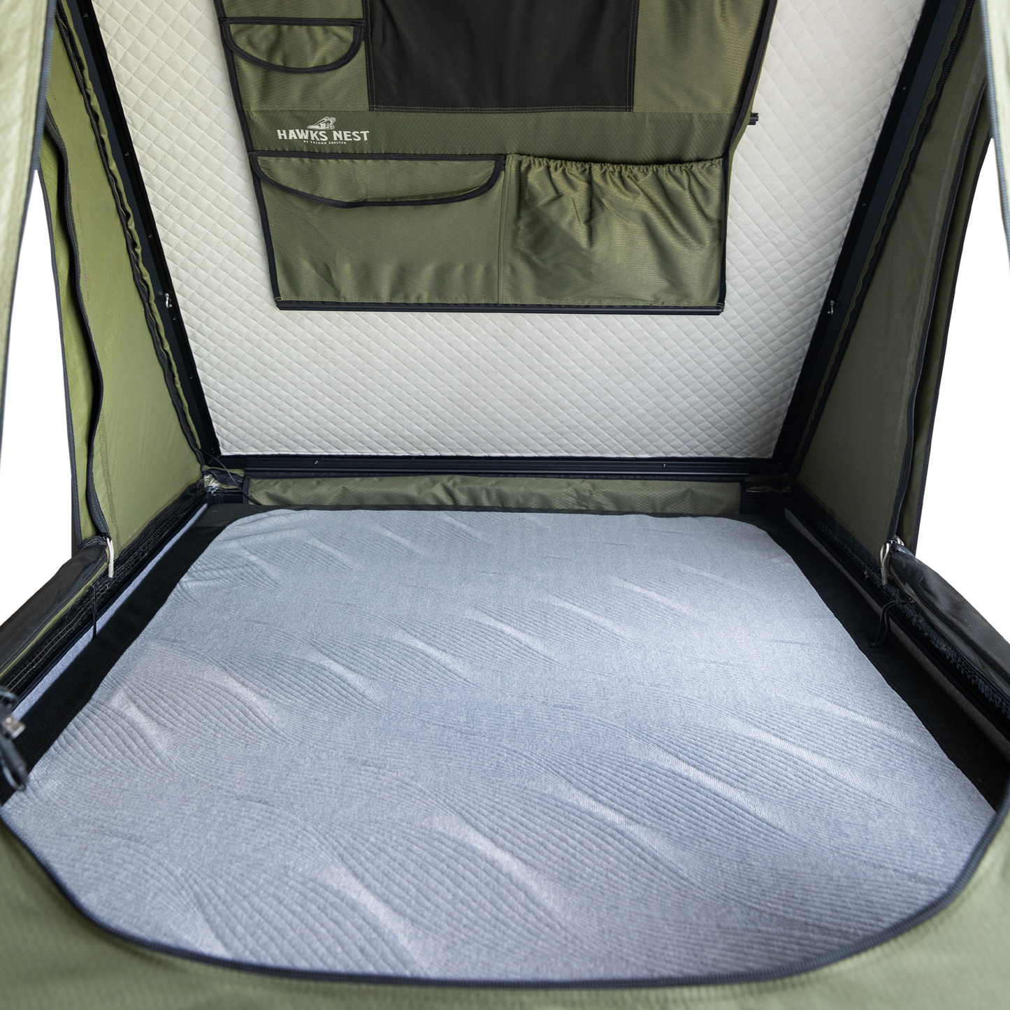 Hawk's Nest V2 Rooftop Tent - Wide - Green