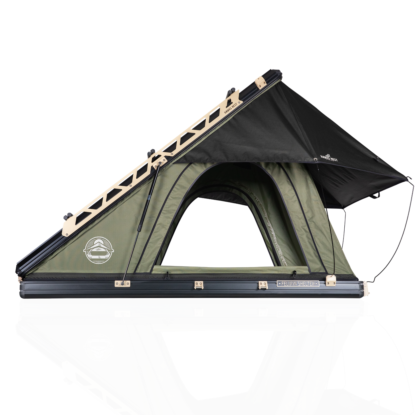 Hawk's Nest V2 Rooftop Tent - Wide - Green